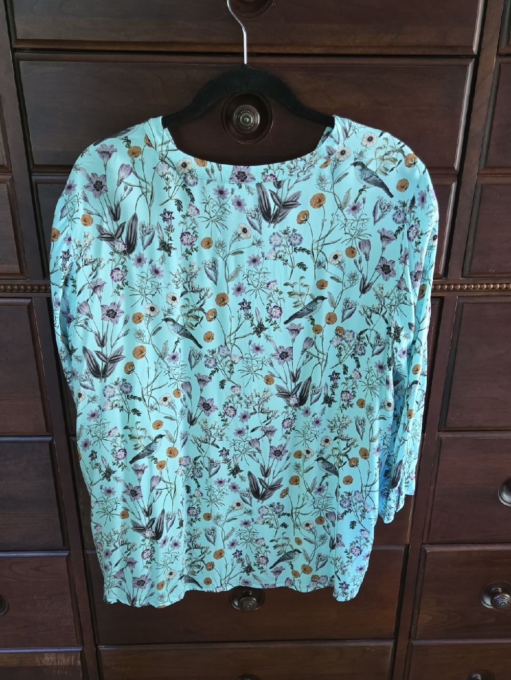 J.Jill Pullover Bird Blouse Size XL. Like New! - Picture 6 of 13